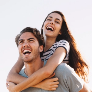 Couple Smiling Dental Cosmetic Care